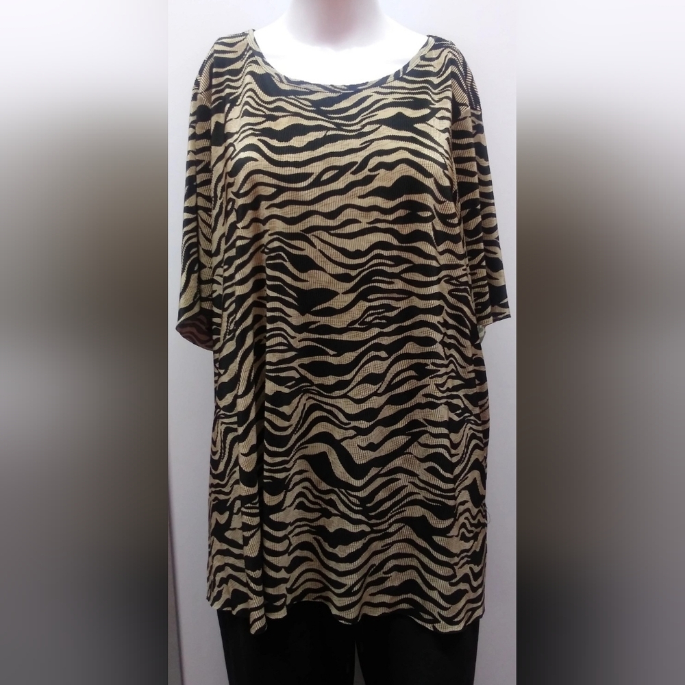 Zebra Print Tunic Top